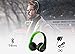 immagine 4PowerLocus P1, Cuffie Bluetooth Senza Fili Over-Ear Cuffie, Stereo Pieghevoli Auricolari, Wireless Cuffie Riduzione del Rumore con Microfono per iPhone, Samsung, LG, iPad, PC, iPod (Nero/Verde)