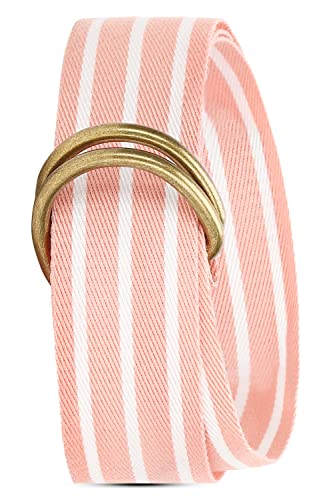 Image of American Eagle Women Orange Striped Web Belt