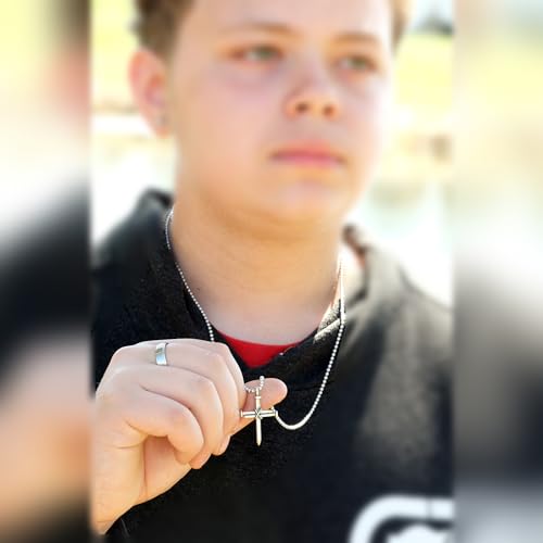 FORGIVEN JEWELRY 3 Nails Wire Wrapped Cross on Ball Chain2