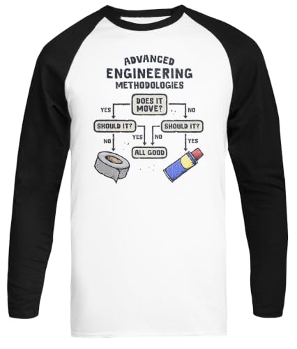 Ingeniería Avanzada Camiseta De Béisbol Unisex Camiseta Blanca De Manga Larga Unisex Baseball tee White Long Sleeve T-Shirt