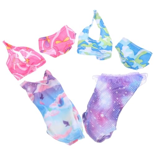 Veemoon Conjunto de 4 Piezas Traje de Baño para Muñeca de 30 Cm Bikini de Ropa Decorativa para Muñecas Accesorios Suaves y Resistentes para Juguetes Ropa de Bricolaje