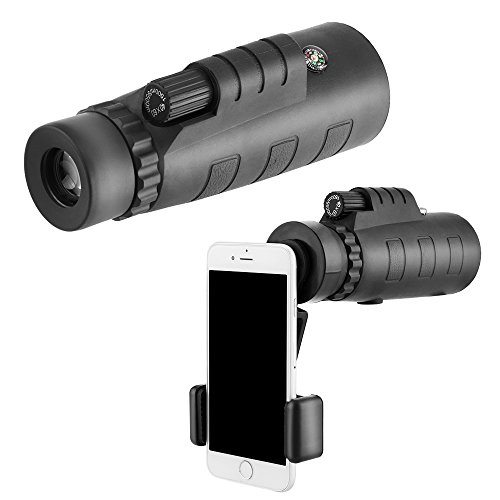 Kit de clipe de lente para câmera celular, universal, 40 x 60 HD, telescópio monocular, lente de tel