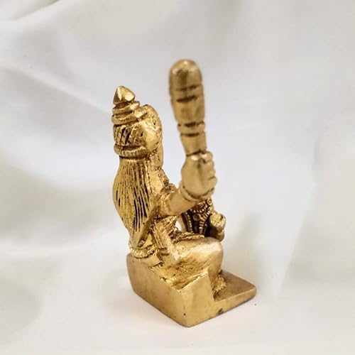 Figura de Diosa Hindú Maa Baglamukhi de Latón 3 pulgadas miniatura 6