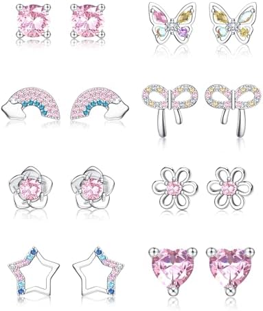 Orecchini A Cuore In Argento 925 Per Donna | Anallergici, Diametro 9.6 Mm, Con Scatola Regalo Blu