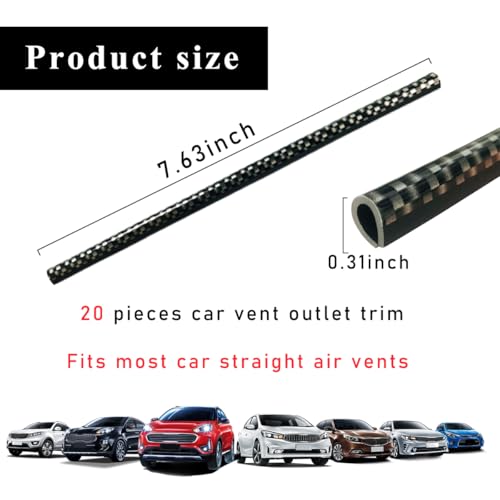 image for Yourkar 20 PCS Car Air Conditioner Decoration Strip, Flexible Air Vent