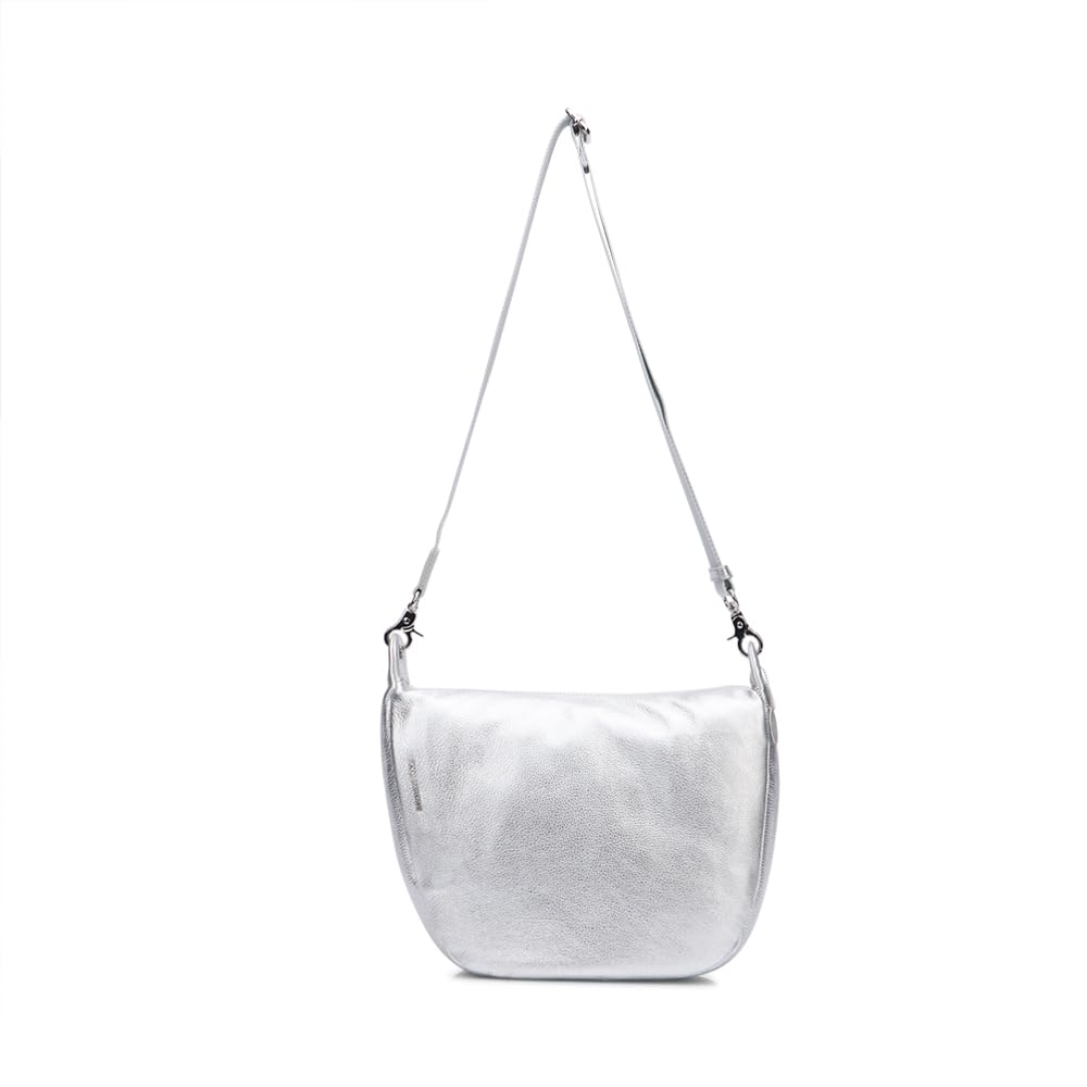 Mandarina Duck Unisex Argenté Shoulder Bag Mellow Metal