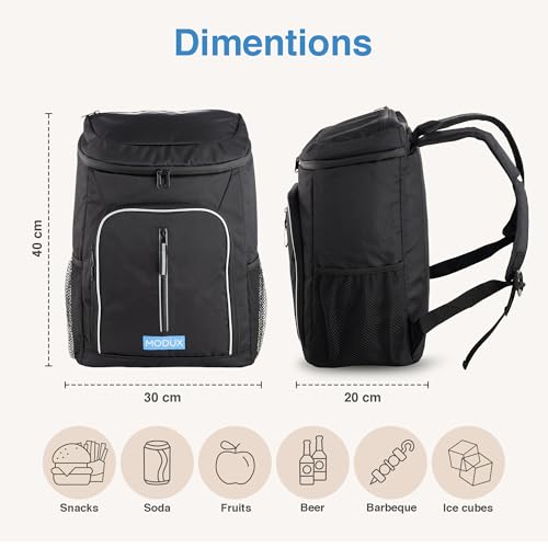 Modux 30L Kühlrucksack Thermo-Rucksack – Isolierter Kühltasche, Hält Lebensmittel Warm oder Kalt – Perfekt für Camping, Picknick und Grillen Cooler Bag