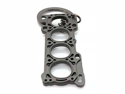 GT//Rotors Gunmetal Head Gasket Keychain Automotive Part Car Gift Key Chain Ring - Image 3