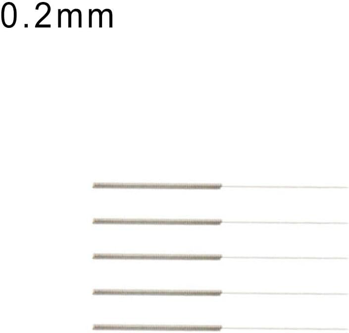 5Pcs/Box 0.15/0.2/0.25/0.3/0.35/0.4mm Nozzle Cleaning Needles for 3D Printer - 0.2mm (Silver)