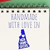 Large Handmade with Love Rubber Stamp - Artisan-Crafted 1-5/8 Wood Handle Stamp from New Hampshire - Crafters & Makers - Unique Handmade in NH Stamp for Personal Touches, Stamp Customized #3