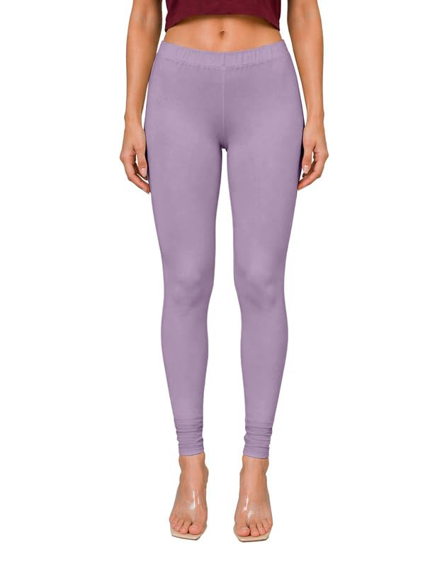 Image of TRENDMALLS Women's Microfiber Elastane Stretch Soft Churidar Length Leggings with Ultrasoft Waistband