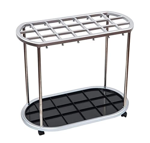 Porte-Parapluie en Acier Inoxydable Anti-Corrosion à 21 Trous