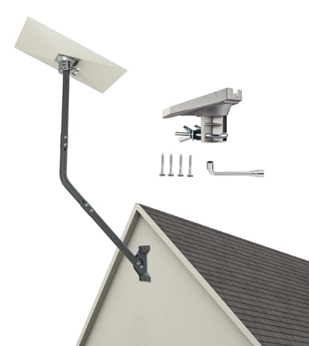 Image of cekay Starlink Gen 3 Mount Kit, Adjustable Wall Roof Mount for Starlink Standard 4 X Dish, 51 inch J Pole with Pipe Adapter, Reversible Standoff Arm, 360 Rotation, 20 Tilt, Heavy Duty Outdoor Mount