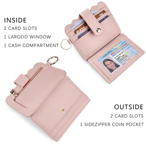 Image of Wristlet Wallet for Women with Keychain - RFID Card Holder Small Wallet Wristlet with Key Ring