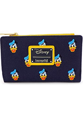 Loungefly x Disney Donald Duck All-Over Print Embroidered Canvas Zip Wallet, Multicolored, One Size - Main Image