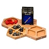 Magnetic Wooden Token Tray Set (7pcs) | Hexagonal Modular Organizer for Board Games, Dice, Cards, and Miniatures