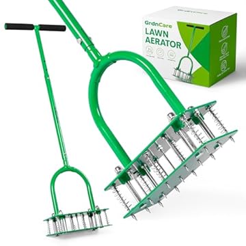 dethatching and aerating lawn