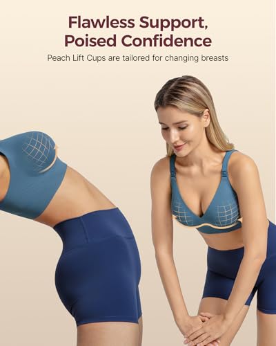 Image of Momcozy CoolFit Nursing Bras for Breastfeeding, Ultra Stretch Seamless Jelly Strip Maternity Bra, Cooling Wireless