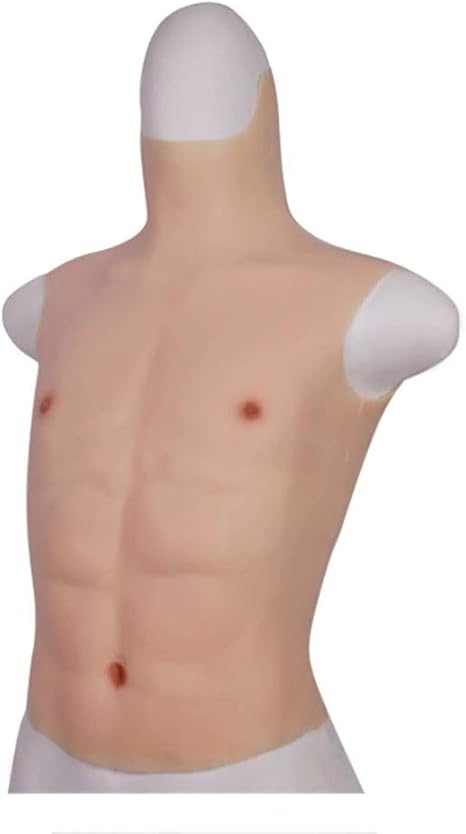 Amazon Co Jp 女装筋肉スーツ シリカゲル ボス 偽の胸の筋肉 偽の腹筋 コスプレ アニメキャラクターコスチューム Color Ivory Size High Neck Style ホビー