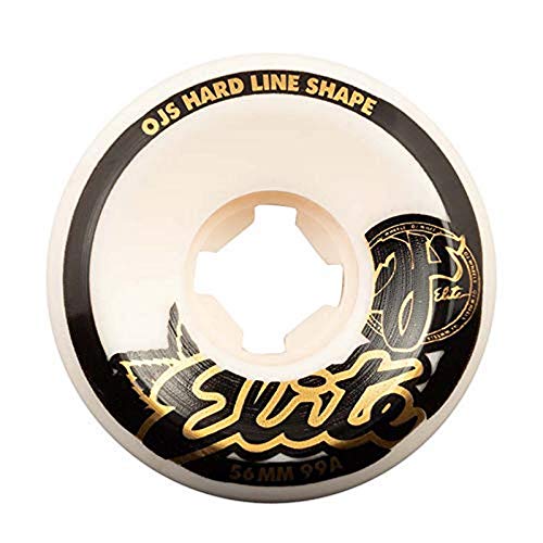 OJ Wheels 56mm Elite Hardline Wide 99A skateboardwielen white