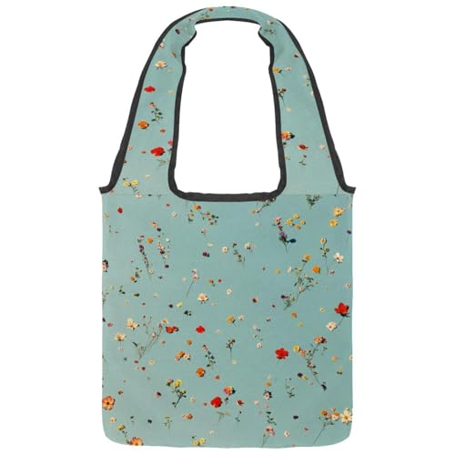 Canvas Tote Bag for Women Girls, Vintage Nautical Anchor Background Reusable Shoulder Tote Bag for Grocery Shopping Work