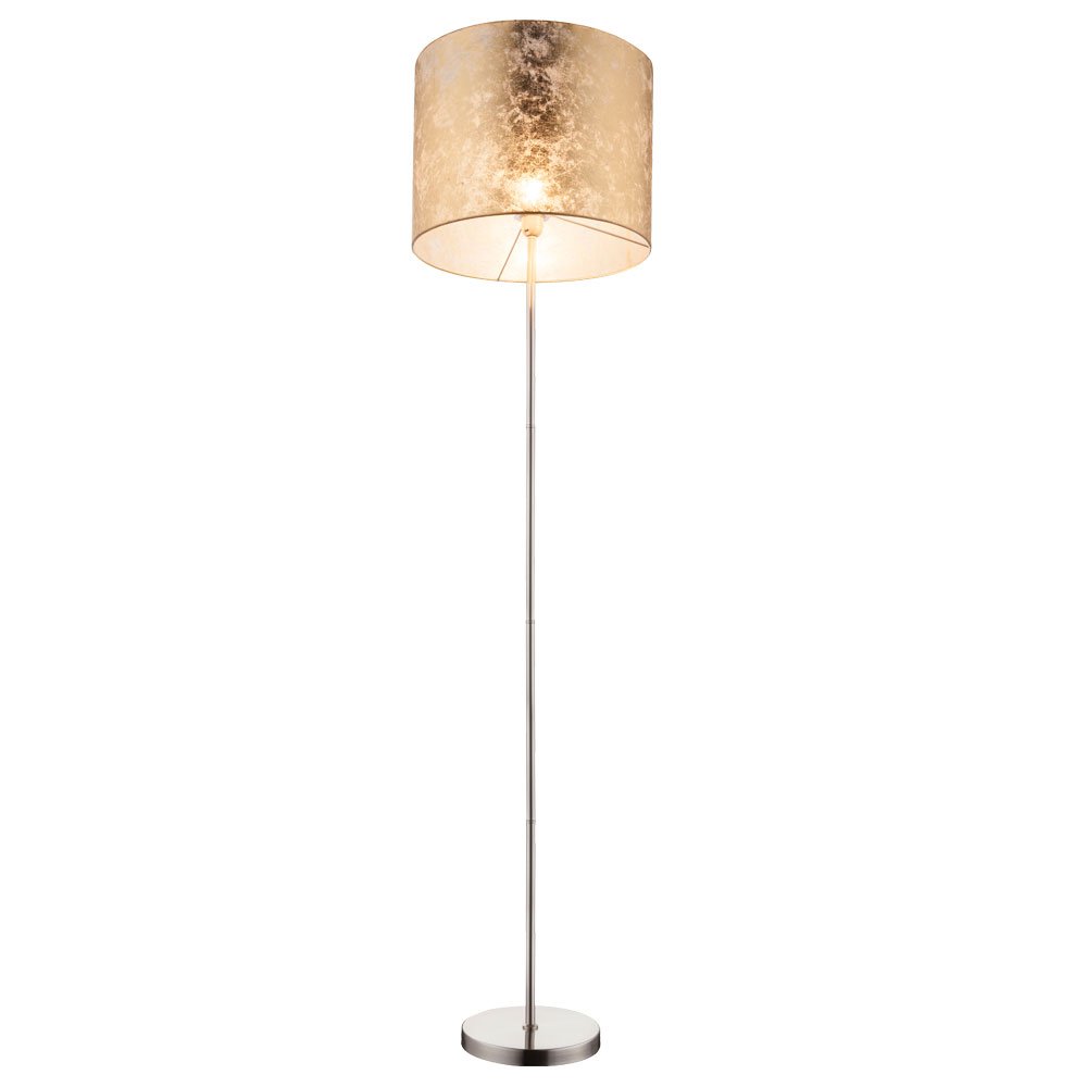 GLOBO LIGHTING Stehlampe – Textil, gold, modern