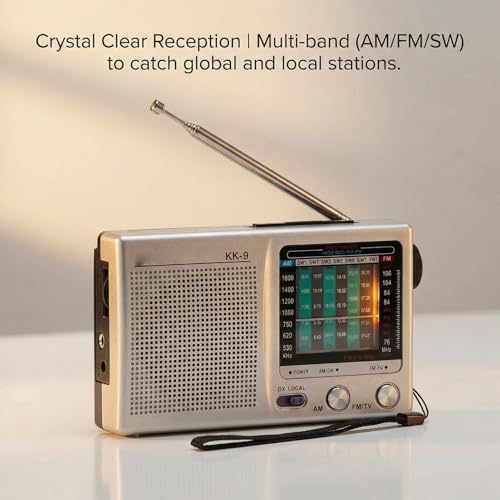 Radio portátil AM FM SW con jack de audífonos 3.5mm miniatura 4