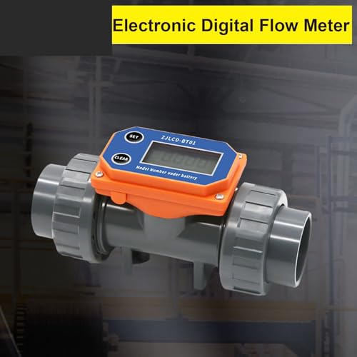 Medidor de flujo digital de PVC DN32 con batería para tuberías de agua y riego 6