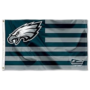 Philadelphia Eagles USA American Nation Stripes 3×5 Grommet Flag