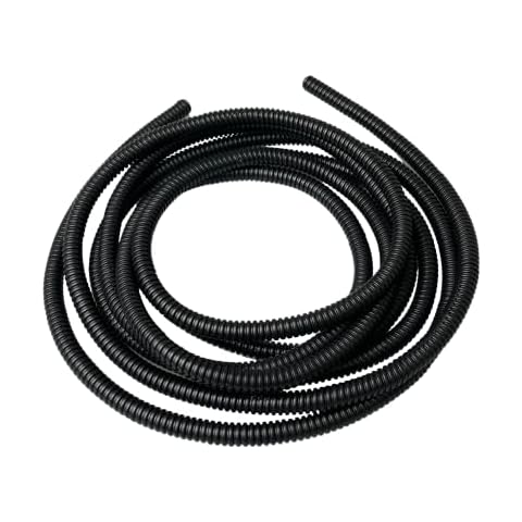 Black Conduit Split Plastic Flexible Cable Tidy Solution Tube Trunking 13mm - 3m Cover