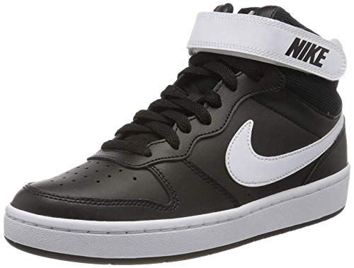 Nike Court Borough Mid 2 (GS), Zapatillas de Trail Running Unisex Adulto, Multicolor Negro y Blanco 010, 36.5 EU
