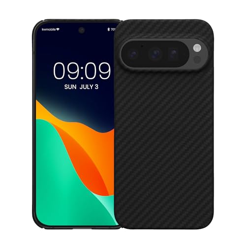 kalibri Aramid Fiber Case Compatible with Google Pixel 10 Pro XL - Case Super Slim Strong Protective Phone Cover - Black Matte
