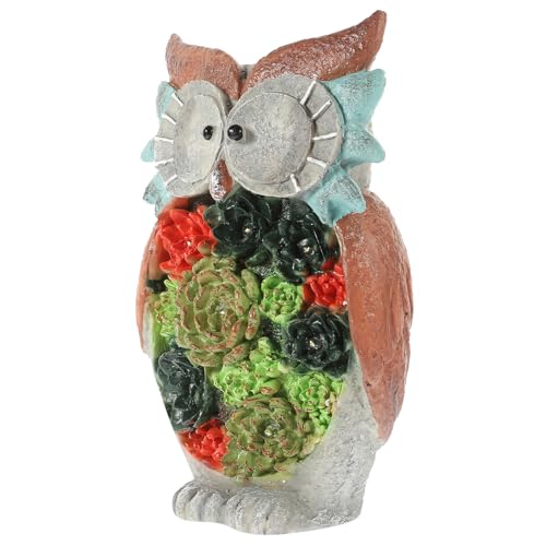 Lampe solaire hibou extérieur pour éclairage paysager doux