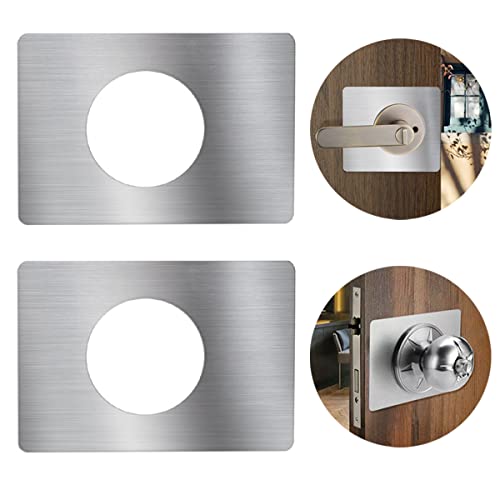 Door Reinforcement Plate, Door Knob/Lever/Deadbolt Fixing Filler Cover Plate, Door Lock Repair Kit, Stainless Steel Reinforcer By Mosecyou (2) #TOP1