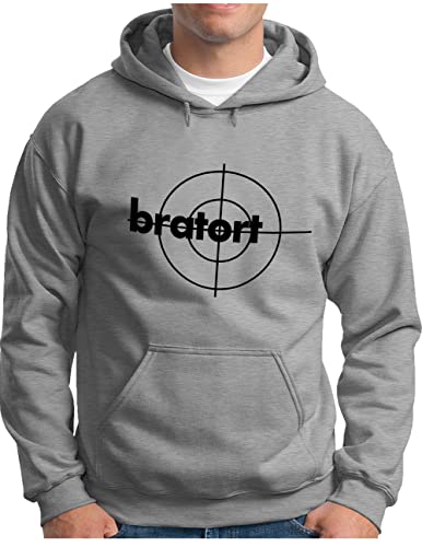 Sweat à capuche humour barbecue homme pull gris chiné grande taille S au XXXXXL OM3