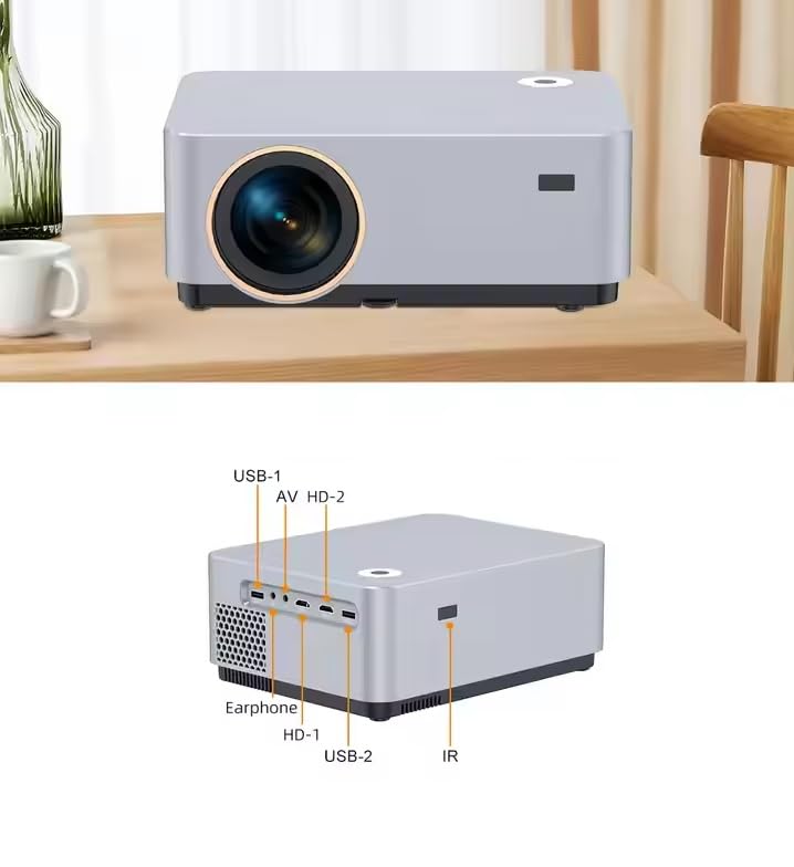 Image of X4 Android LED 7500 Lumens Projector, 4K Support, Native 1080p, Smart Wi-Fi & Bluetooth Auto Keystone Correction 2GB /16GB Home Theatre Projector