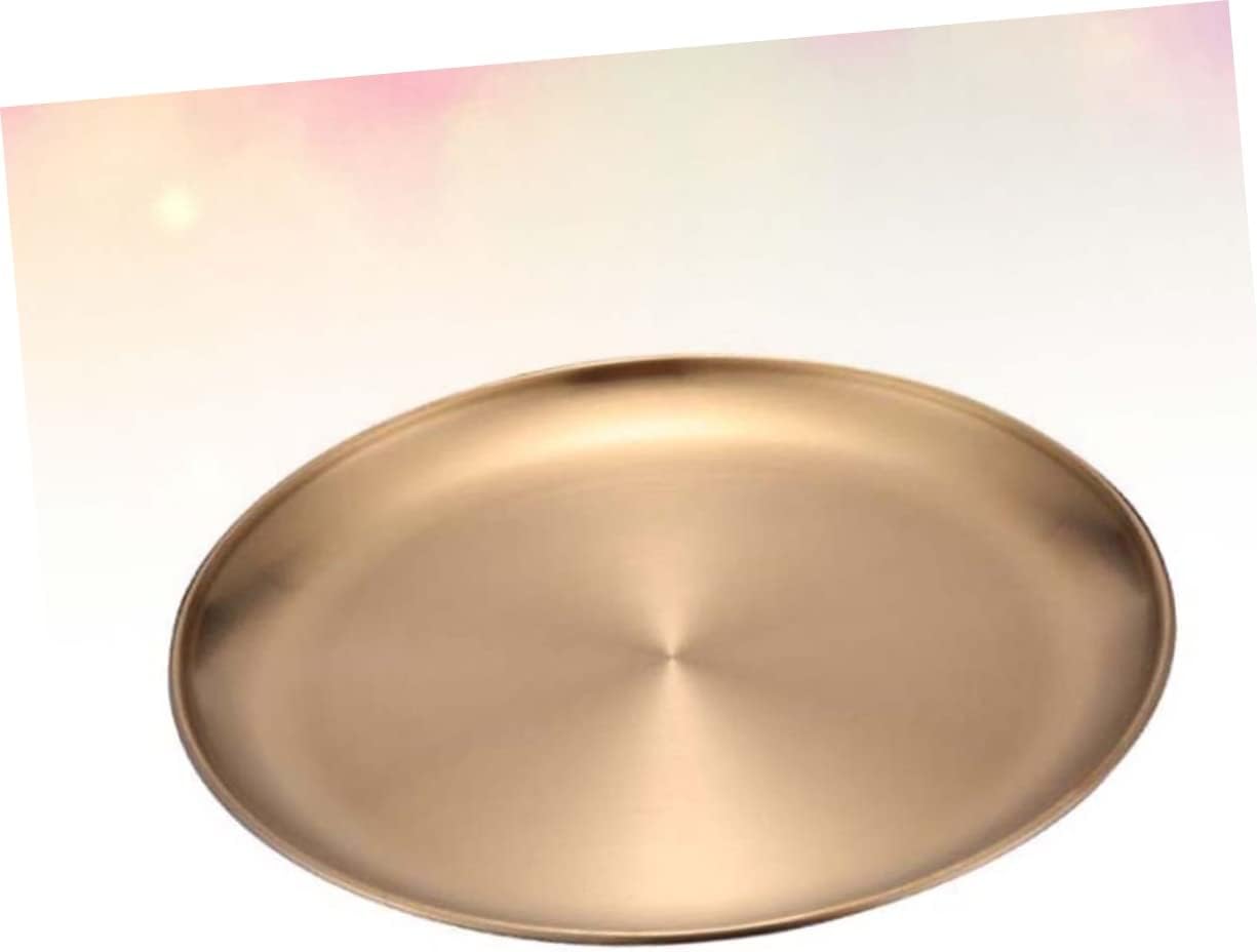 Stainless Steel Food Serving Plate Gold Jewelry Plate Dish Party Platter for Home Wedding Restaurant