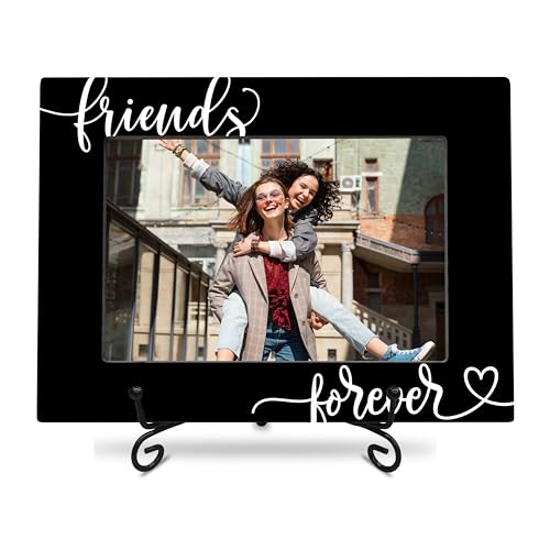 Ketsord 4'X 6' Wooden Picture Frame - Friends Forever - 1 Wood Photo Frame With A Metal Stand -...