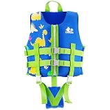 Schwimmweste Kinder – Kinder Schwimmweste Float Jacket Kleinkind Badeanzug Assist Bademode Schwimmtraining Auftrieb Badeweste Neopren SchwimmwesteN für Alter 6-9 Years/66-77Lbs