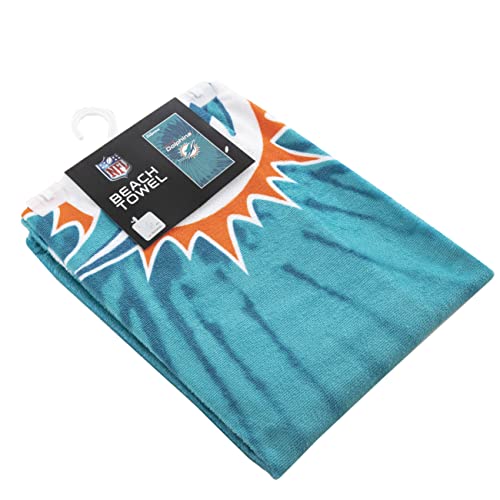 Image of Northwest NFL Miami Dolphins Unisex-Adult Beach Towel, 30 inch x 60 inch, Psychedelic (Pack of 6)