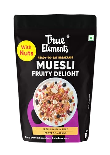 See full amazon price history chart for True Elements Fruity Nutty Delight Muesli 700g - 100% Wholegrain | Made with 17% Millets | Rich in Fibre & Protein | Breakfast Cereal | Diet Food True Elements Fruity Nutty Delight Muesli 700g - 100% Wholegrain | Made with 17% Millets | Rich in Fibre & Protein | Breakfast Cereal | Diet Food (B0CQJN8GJV) Amazon Price History, Amazon Price Tracker
