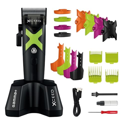 Professioneller Herren-Haarschneider GAMMA+ XCEED Clipper | Vector IN2-Motor mit Dynamischer Drehmomentsteuerung | 180 Min Autonomie |0-Gap-Klinge | Aluminium-Rückseite
