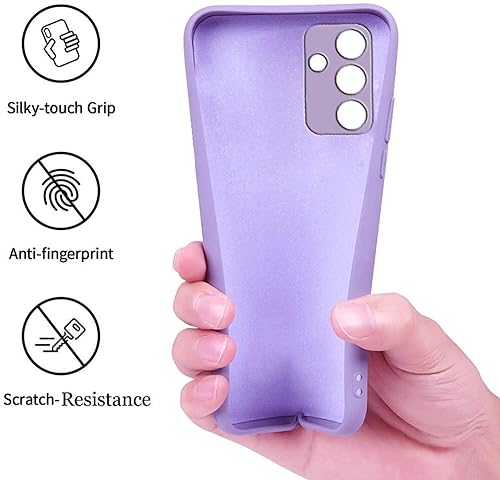 Image of A rtistque Liquid Silicone Back Cover Case for Samsung Galaxy F34 5G Shockproof TPU Soft Flexible with Camera Protection - Purple