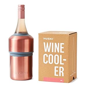 Huski Wine Chiller | Award Winning Iceless Design | Keeps Wine Cold up to 6 Hours | Wine Accessory | Next Generation Ice…