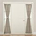 Sun Zero Barrow Front Door Sidelight Curtain Panel with Tie Back, 26" x 72", Stone