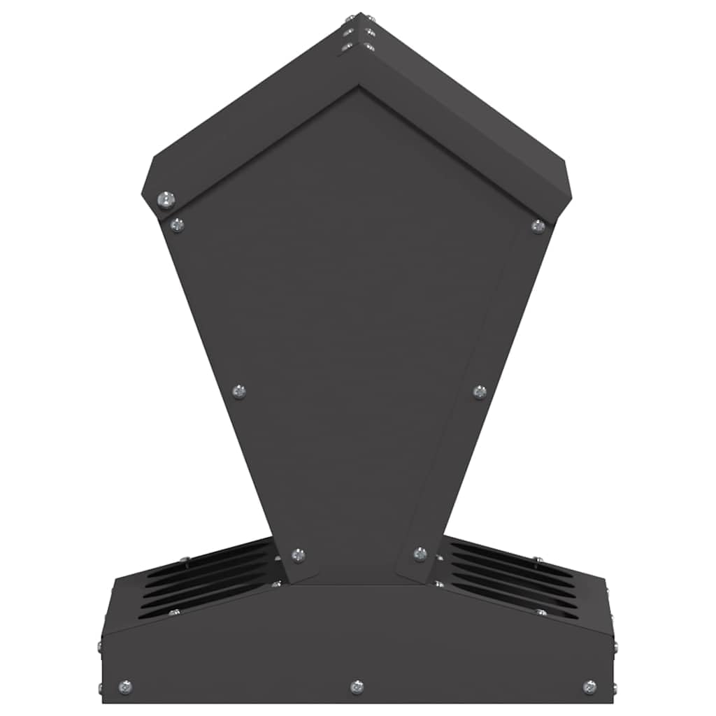 Comedero para pollos de acero laminado en frío lacado negro, 30 x 30 x 39 cm, resistente a la intemperie, para interior y exterior, con capacidad de 4 kg, práctico comedero para aves de corral