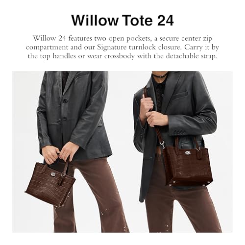 Bolso Willow Tote 24 para mujer Coach miniatura 3