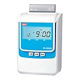 マックス 電子タイムレコーダー 電波時計付き ER-80SUW ホワイト