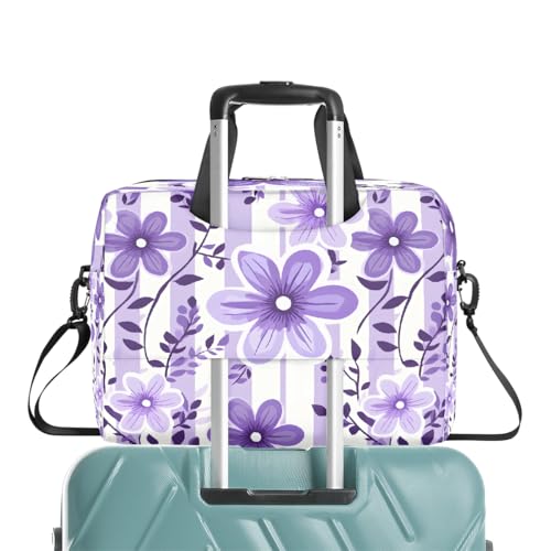 Bolso para laptop con flores moradas 16 pulgadas miniatura 7