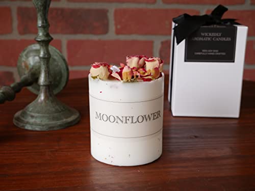 Moonflower Aromatherapy Candle Rebirth And Renewal Floral Candle Aromatic Luxury Candle For Home Decoration | Red & Pink Roses In White | Rose & Wood #TOP7
